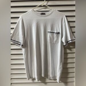 Herno Resort White Tee with Gray Trim